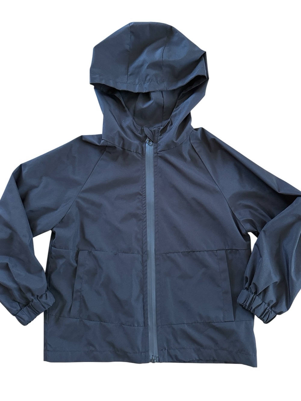 BOYS SIZE 7 LIGHTWEIGHT WATER RESISTANT HOODED JACKET POCKETS FULL ZIP